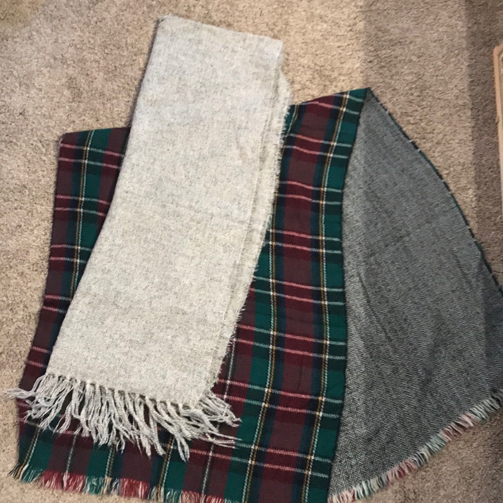 Lot of two extra large winter scarves